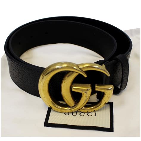 gucci men's leather belt with double-g buckle